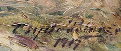 Gyde Petersen (1862-1943): WELCOME SPRING. Original antique oil. Dated 1917