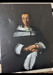 Vintage Oil Painting Portrait Woman Old Master Style Dutch School 18×22