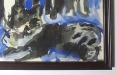 KNOWN ARTIST „5 CATS“ SIGNED Micki ’95 ORIG WATERCOLOR PAINTING, FRAMED w GLASS
