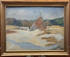 Fine Danish Denmark Winter Landscape Attributed to Claus Johansen (1877 – 1943)