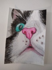 Aceo Custom Pet Portrait Painting, Original Mini Painting pets 2.5 x 3.5, OOAK,