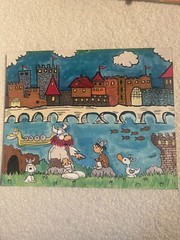 8″x10″ Hand Painted Hagar The Horrible Art Wall Hanging On Canvas Board