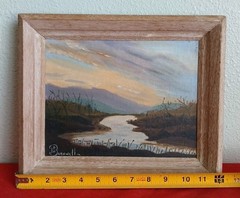 VINTAGE Impressionist Oil Painting Arts, Crafts Era Early 1900s Oak Frame,Signed