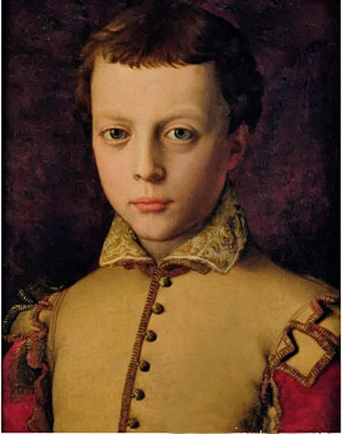 Oil painting agnolo bronzino – Portrait of Ferdinando de ‚Medici boy on canvas
