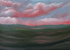 ACEO Original Oil Painting Landscape ATC Art Card Nature Abstract by Emmer Plaxe