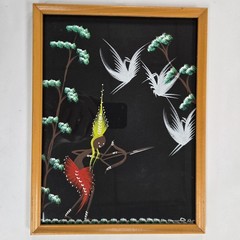 4 MCM Congo Framed Souvenir 12″x9″ Gouache Paintings ~ 1950s/60s, Signed By Doré