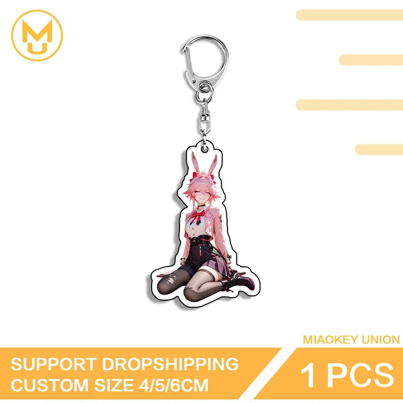 Evanescia Honkai Star Rail‌ Kneel Seductive Girl Enchanting Key Chains Adorable