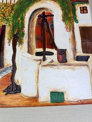 Original Jose Tonito „Pozo Andaluz“ Painting 2010 Signed Cuban American 20×16