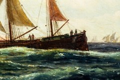John Petersen (MA,Denmark,1839-1874) oil painting antique 128833