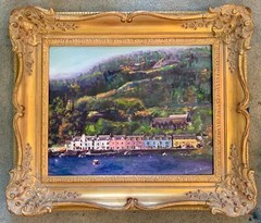 Sea to Skye, Original Oil Painting, Gold Frame, by Van Ness