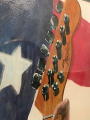 ORIGINAL BRUCE SPRINGSTEEN PAINTING 30 X 42 FRAMED BORN IN THE USA THE BOSS