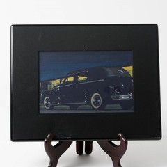Original James Farrah Car Painting Packard Mercury Black 15-3/8″ x 12-1/8 Framed