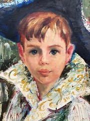 Herbert Fiedler (Dutch 1891-1964) Oil on Canvas Portrait Of a Boy