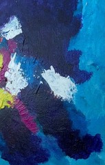 Original „Lights in the Sky“ 9×12 Canvas Expressionism Abstract Design Home Art