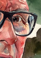 Ennio Morricone – Original Handmade Watercolor Painting, Soundtrack Composer