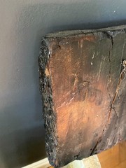 Ancient Roman Egyptian Fayum Woman Portrait Wood Panel Painting