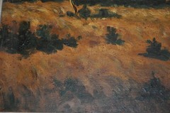 Antique French Impressionist Landscape Oil Painting on panel – Signed Framed