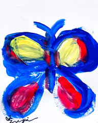 Guajardo Art: Simply Butterfly 14X11 Paper Signed Whimsical Interior Home Decor
