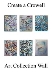 NOT QUITE SURE abstract new oil painting 8×10 wood original WOW signed Crowell