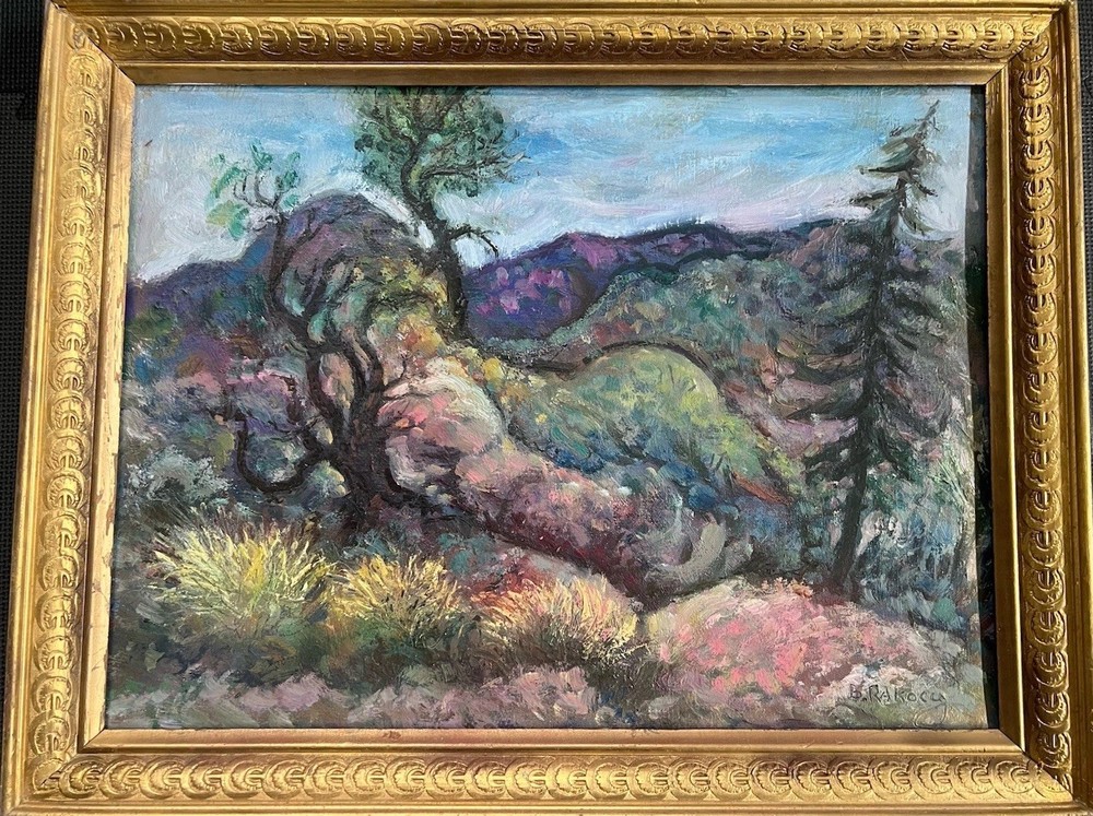 Vintage Oil Painting “April 1989 Mogollon New Mexico Landscape” by Bill Rakocy