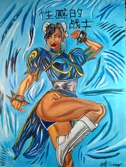 Chun LI Beautiful Warrior Painting By Jeff Ewing