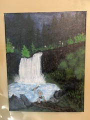 Original Acrylic Canvas Painting 14X11 Lord Of The Rings Inspired