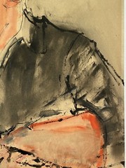 Signed Mid Century 60’s Modernism Expressionist Abstract Study Portrait Painting