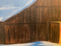 12 x 12 Acrylic Painting on Canvas Board…..“Bright Winter Morning“