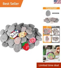 High-Quality Craft Rocks for Painting – 100 Large Smooth Stones for DIY Projects