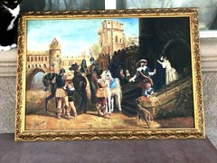a very Fine Large original early 20th century Allegorical Painting