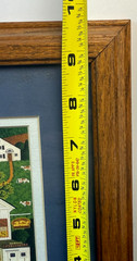 Peppercricket Farms Folk Art Painting Framed Rural Americana Scene