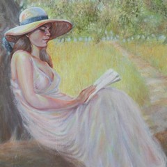 „Quiet Moment“ BY Anthony Sidoni 1998 Signed Oil on Canvas 33 1/4″x41 1/2″