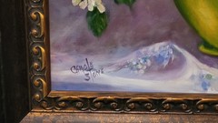 Signed 2011 Hydrangeas/Floral Still Life Painting Oil On Canvas