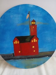 12″Circle Holland Michigan Lighthouse Big Red