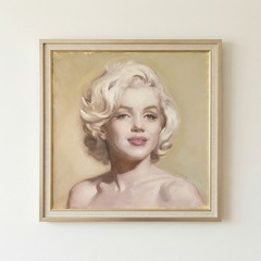 Original Oil Painting Canvas Marilyn Monroe 23x23in Figurative Expressionism