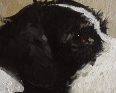 Oil painting of a jack Russell dog – original portrait by UK artist j payne