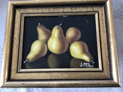 (3) Framed Still Life Oil Paintings, signed J. Ros- Fruits and Vegetables 6”x8”