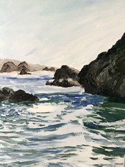 Kristi Cavett Jones | Oil Painting Central Oregon Coast Sea Seascape Beach Art