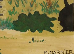 “ Südasiatische Landscape View With Temple “ Oil Lwd. SIGN.M.GARNIER