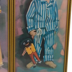 Mid Century 1960’s Big Eyes Boy & Girl Children Prints. By D. Golding