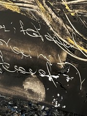 Astronomy Abstract Brutal Art Framed Black Hole Equations & Dark Energy Texture