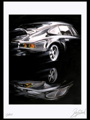 Original Art Print Graphic “ PORSCHE “ Graphic Grafica Gráfico Signed Limited.