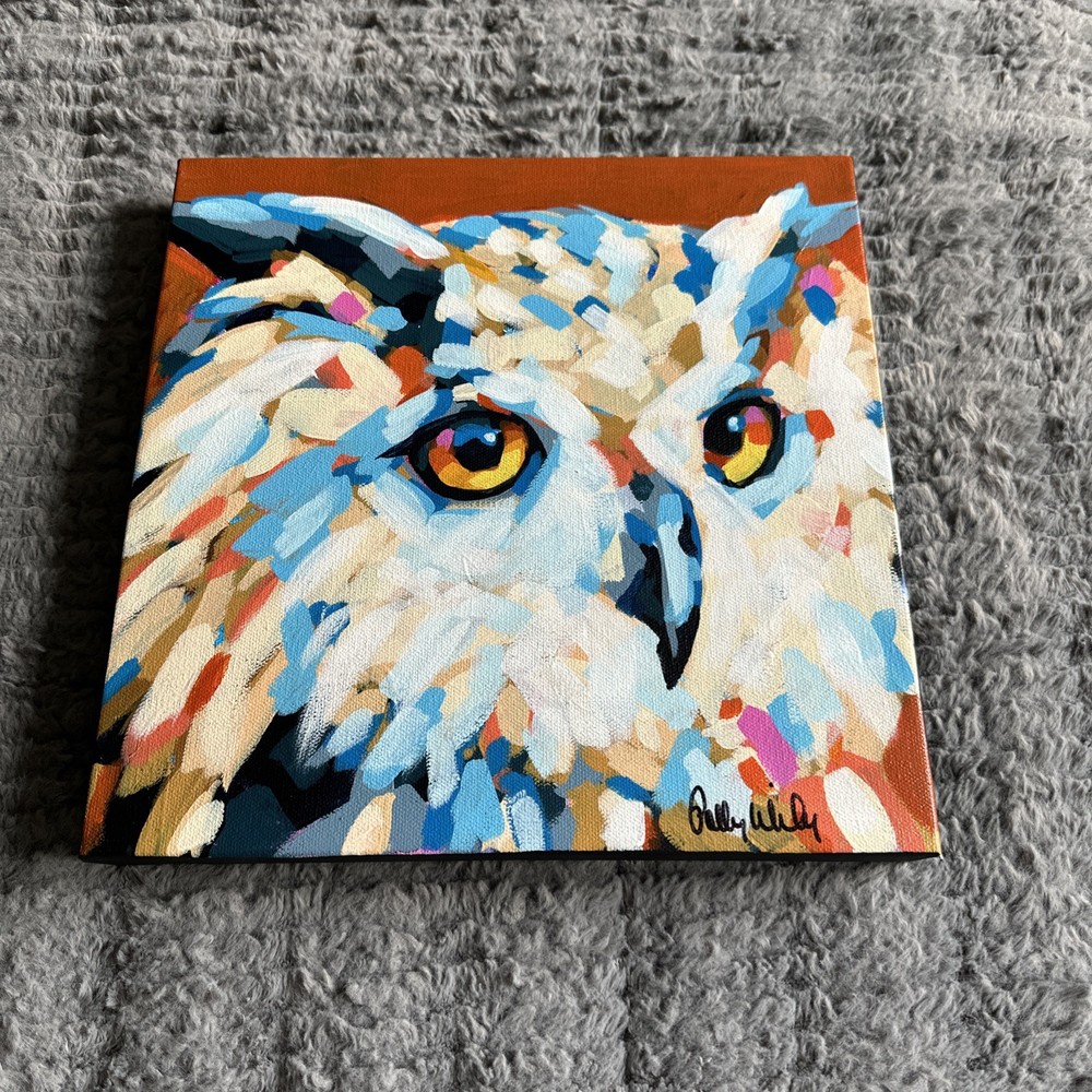 Owl painting Acrylic On Canvas Original Painting colorful owl owl art wall art