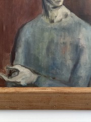 ANTIQUE PORTRAIT PAINTING WPA ARTIST LUCIUS CROWELL IMPRESSIONIST NEW YORK IL