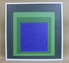 Josef Albers Oil on Masonite – Signed 1971, Good Condition, Framed VERY NICE