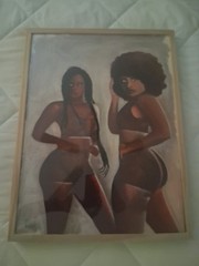 Sisters at the Gym. – Original 18×24 Realistic Oil