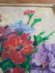 Oil Painting IMPRESSIONISM Contemporary Still Life FLOWERS 18×15″ Artist Signed