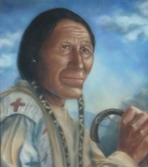Southern Cheyenne HAYAHIVHA Native American In Beadwork Pastel Painting 24″ x18″