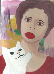 Barbara with Star the Cat by William Mayer