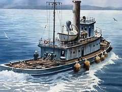 Nautical Painting Maritime Coastal John Bohnenberger Listed American Fisherman